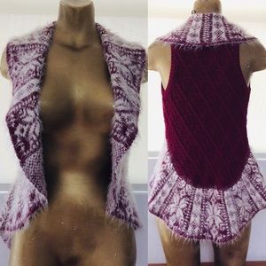 SALE! MAX STUDIO Nordic Print Sleeveless SWEATER XS